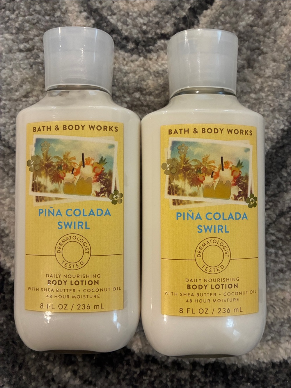 New Bath & Body Works Shea Butter Body Lotion PINA COLADA SWIRL Set NWT